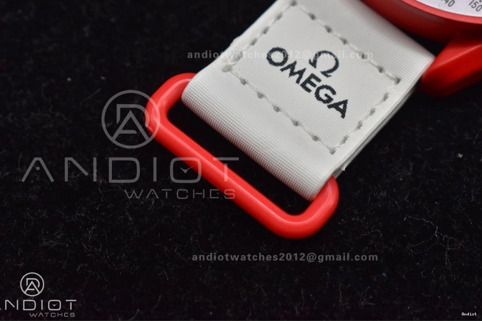 to Swatch on Omega Mars Mission Quartz Strap Nylon Bioceramic x Moonwatch 0505